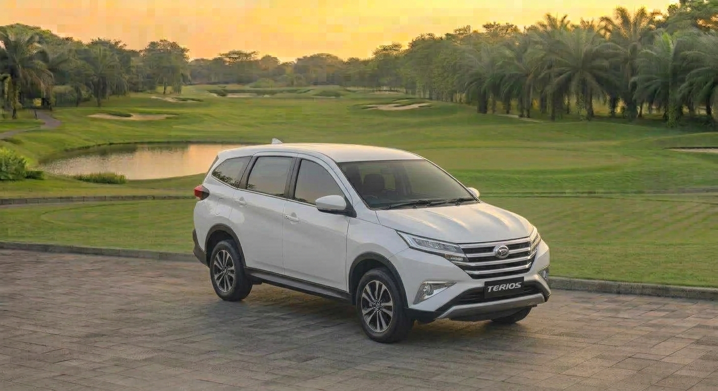 Daihatsu Terios abu-abu di jalan pegunungan, SUV tangguh untuk medan berbukit Sumatera Utara
