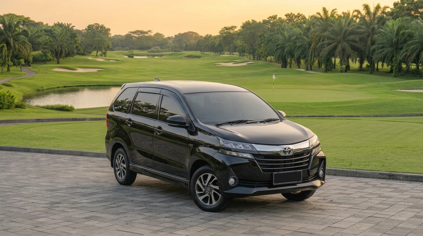 Toyota Avanza Facelift silver parkir di jalanan kota cerah siang hari, MPV populer untuk keluarga